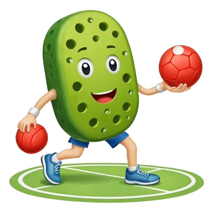 Pickle playing pickleball  sticker