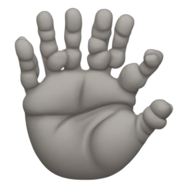 Rock hand with 6 fingers sticker