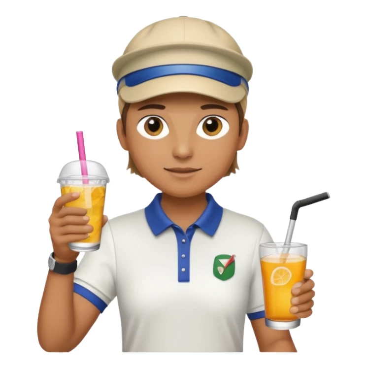 golfing with a drink  sticker