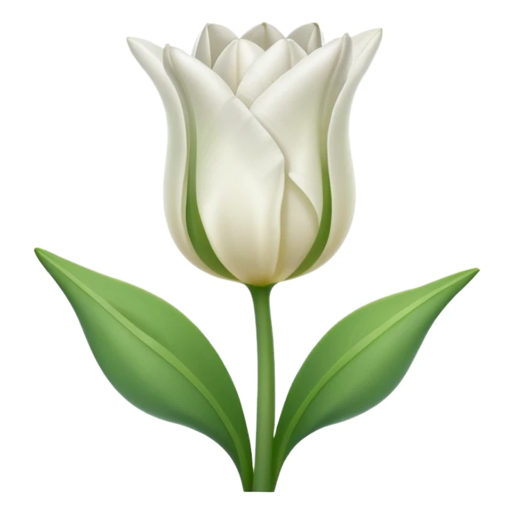 Make a white tulip emoji sticker