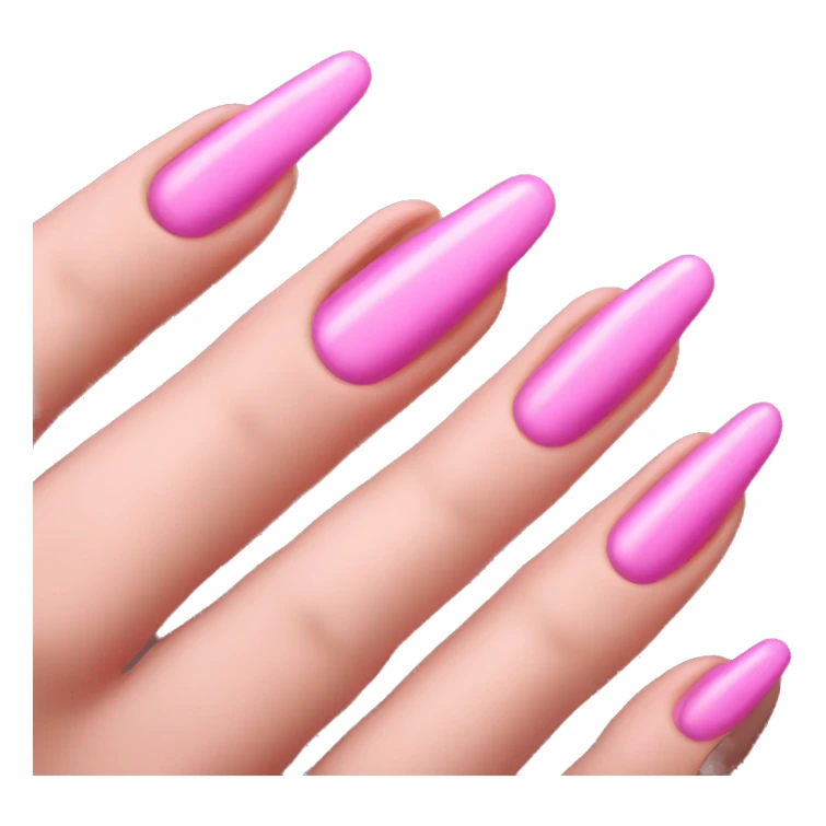 👍 pink long nails hand sticker