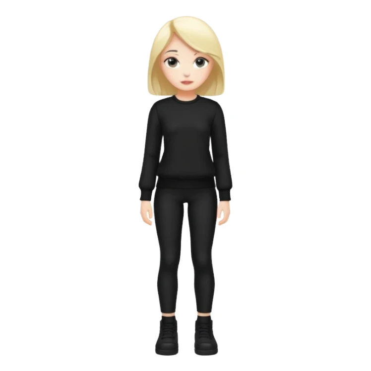 alt-girl в чёрной одежде в полный рост  sticker