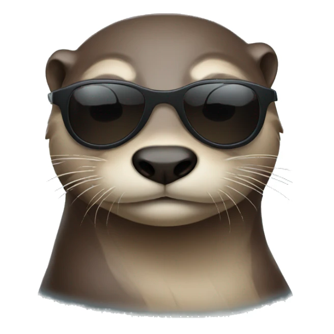 Otter with sunglasses  sticker