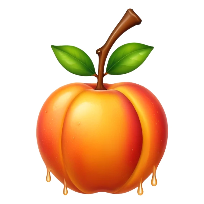 Dripping. Nectarine sticker
