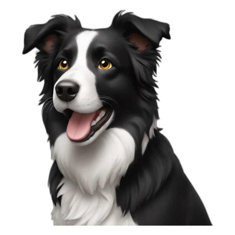 Border collie black sticker