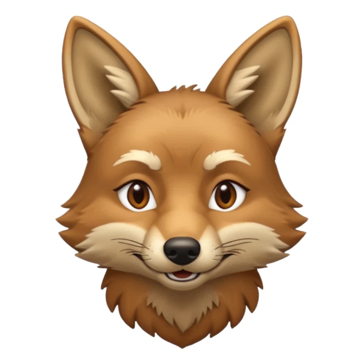 smug urban coyote face sticker
