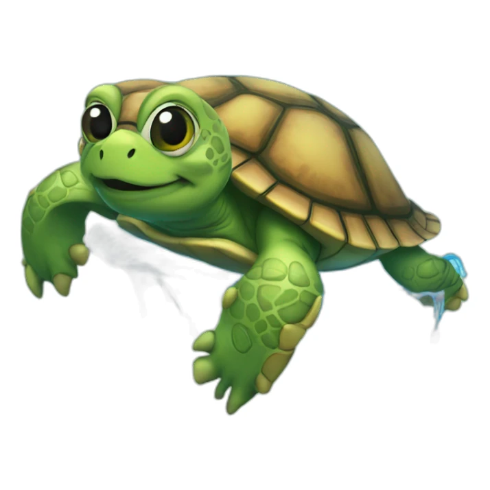 Tortle in water sticker