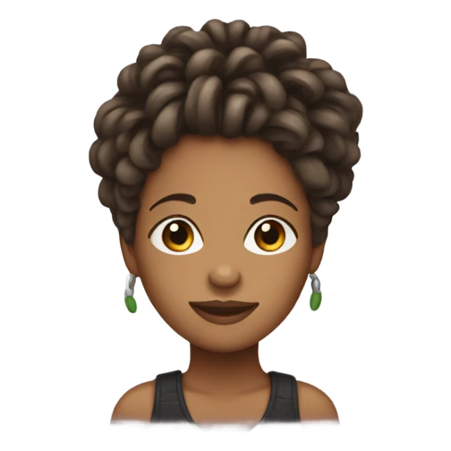 Girl with locs sticker
