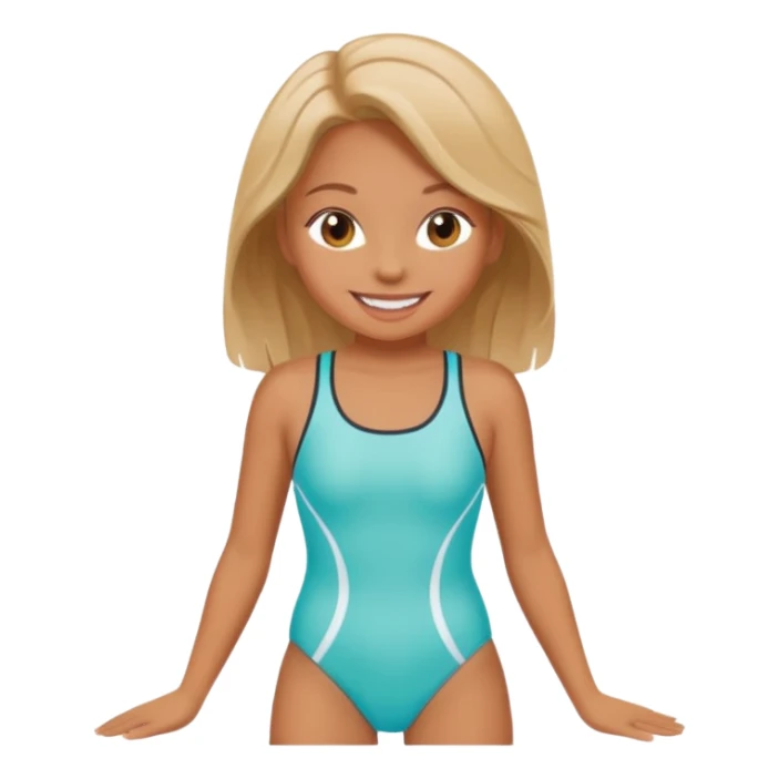 A girl in swimsuit sticker
