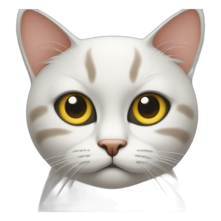 disgusted cat looking at computer screen sticker