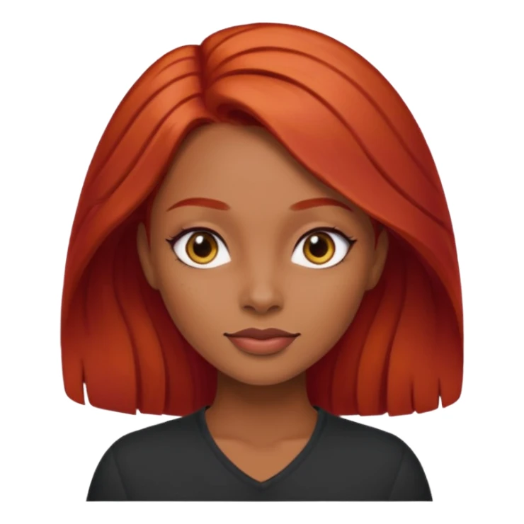 Brown Lady with red hair sticker