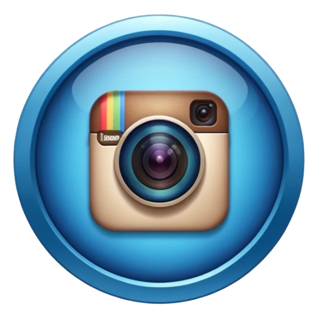 Verificado azul do Instagram redondo  sticker