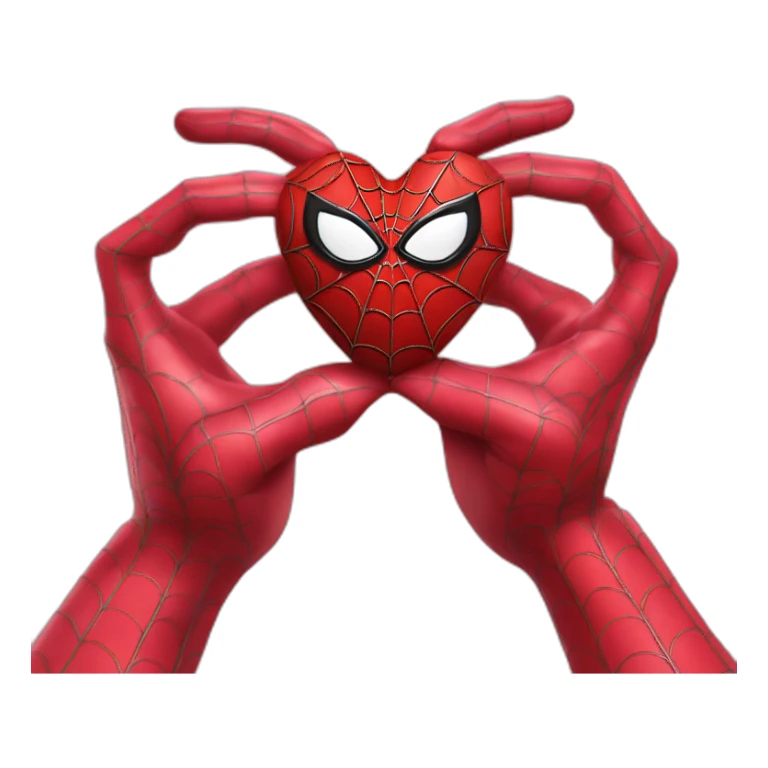 Spiderman Make a heart with these hands sticker
