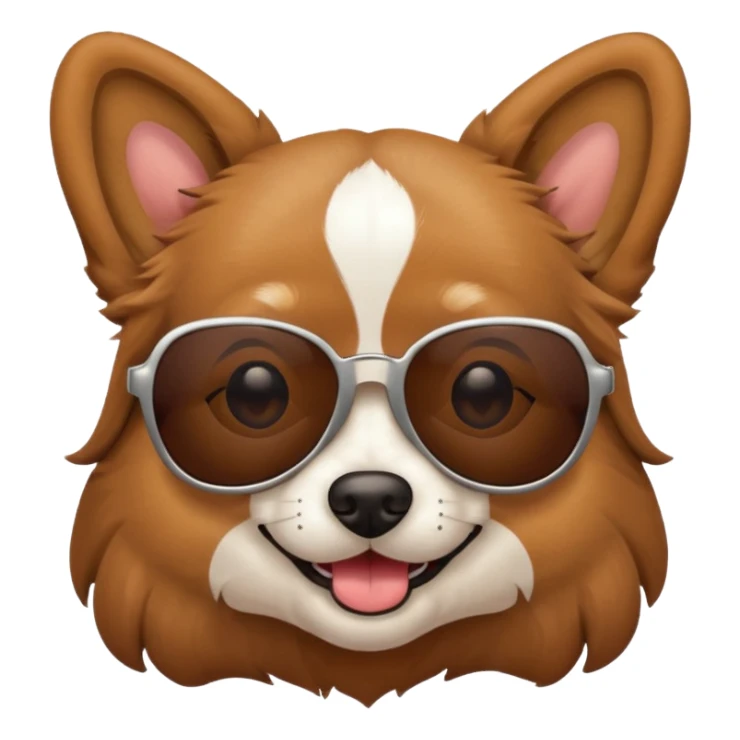 Dog wearing sunglasses sticker
