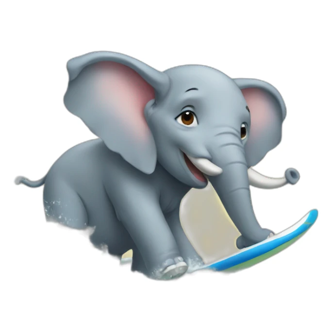 elephant who surf sticker