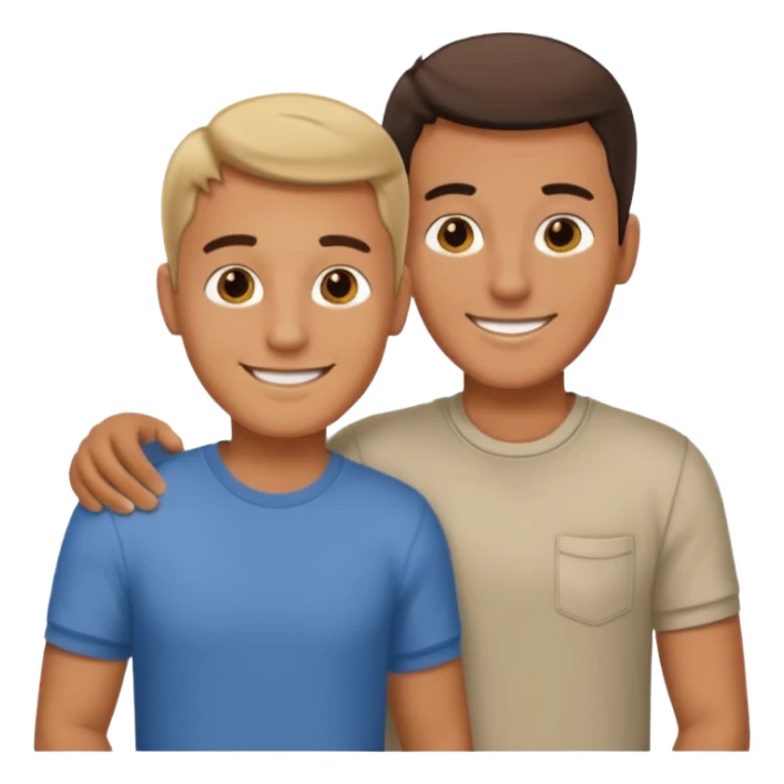 dos amigos hombres que comparten arquiler sticker