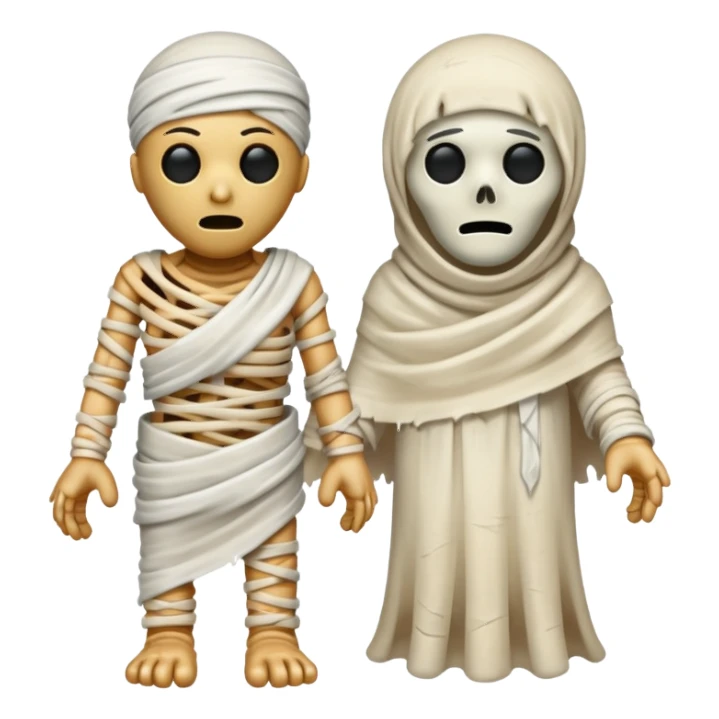 Creepy mummy with scary ghost sticker
