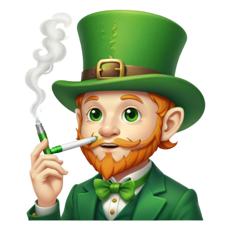 Leprechaun smoking dab pen sticker
