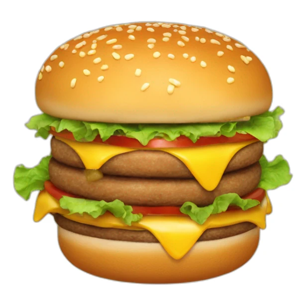 Donald trump as a hamburger sticker