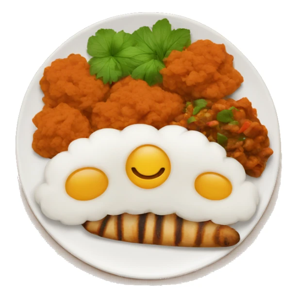 INDIAN FOOD ON A PLATE sticker