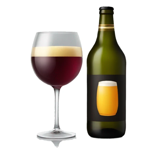 wine and beer sticker