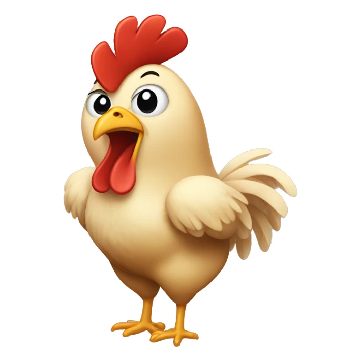 Chicken flexing sticker