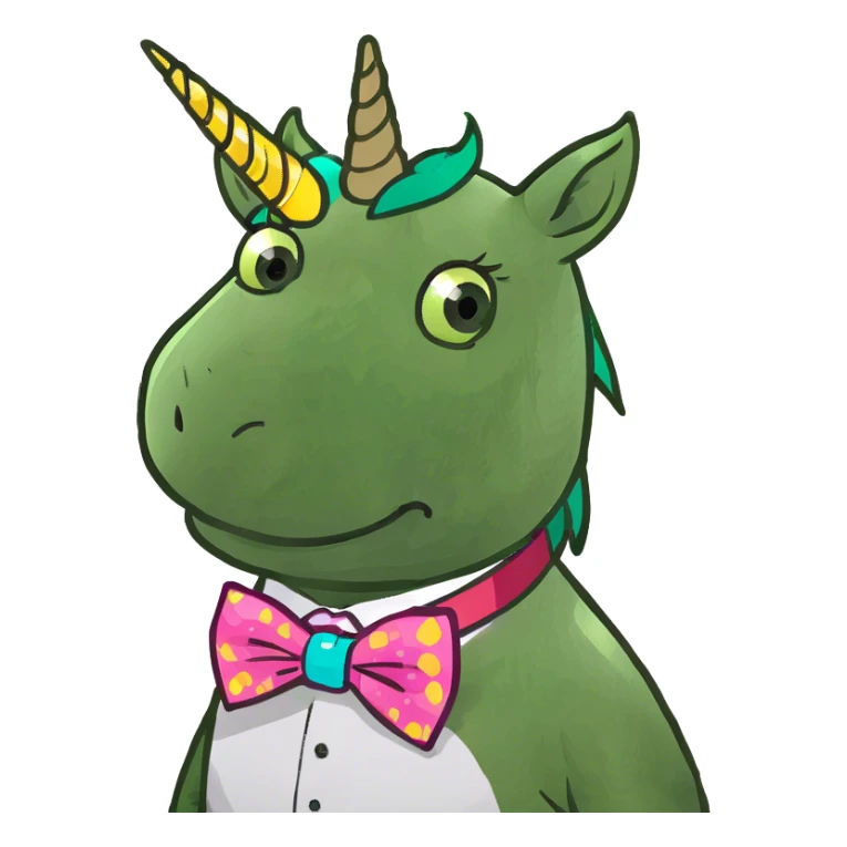 unicorn begging sticker