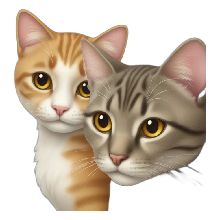 two cats in love sticker