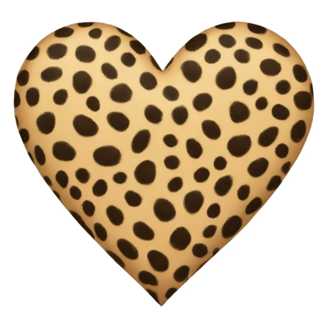 Cheetah print heart sticker