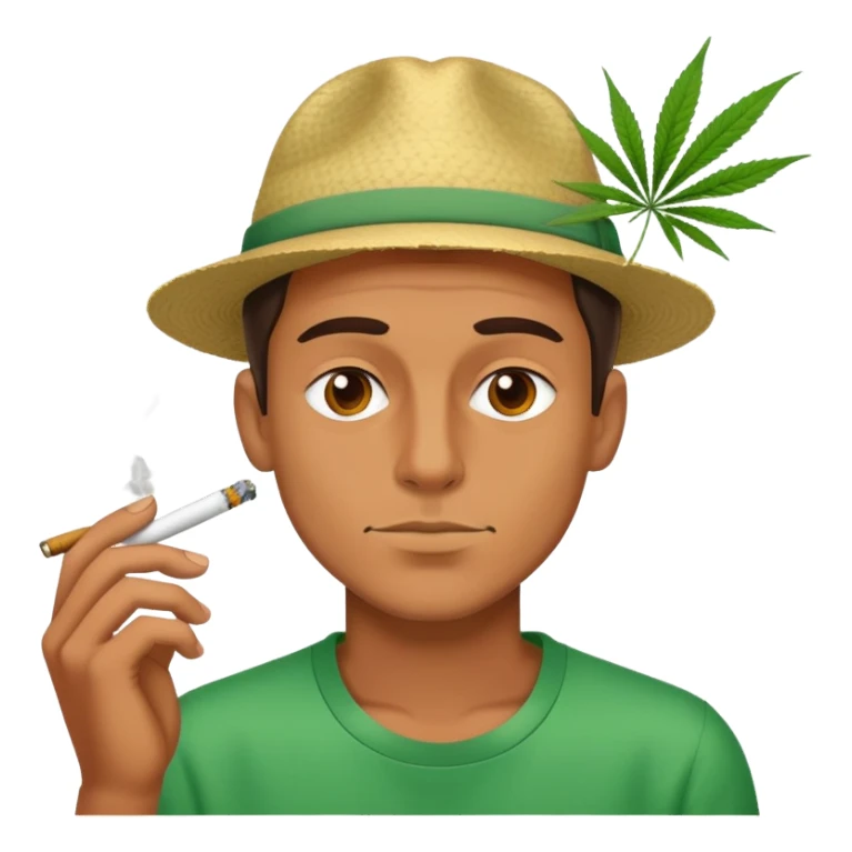A guy smoking weed sticker