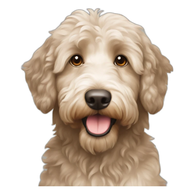 beige aussiedoodle sticker