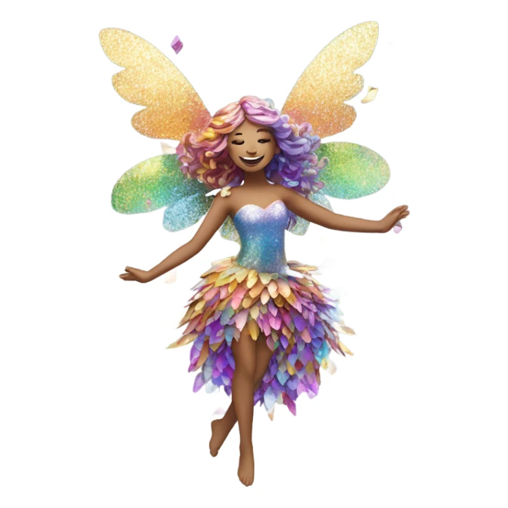 Confetti fairy sticker