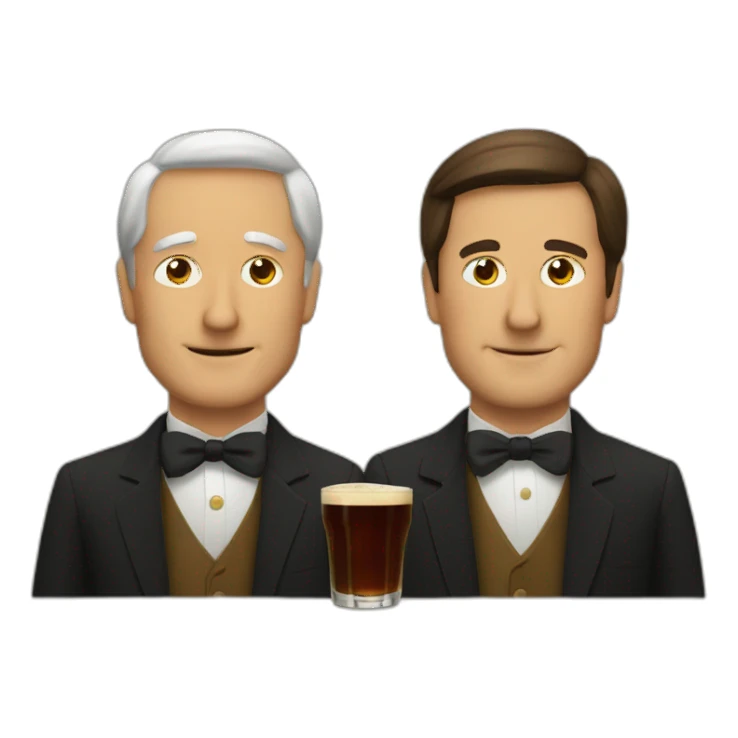 two men with fernet sticker