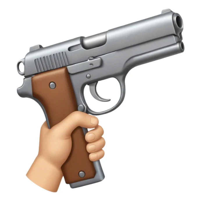 Hand in gun form against the head sticker