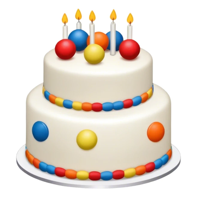 Birthday cake with softballs sticker