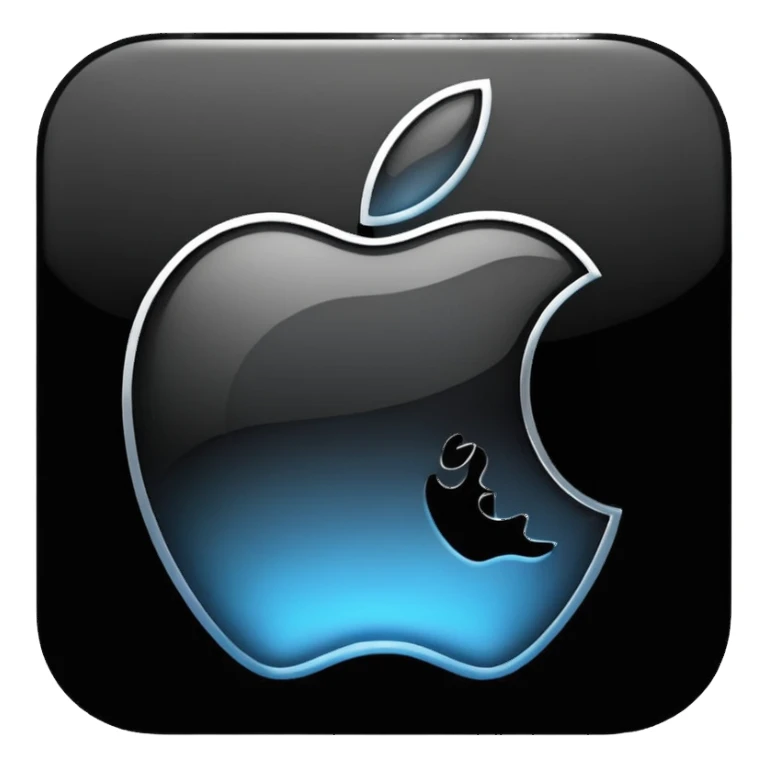 Apple logo negro sticker