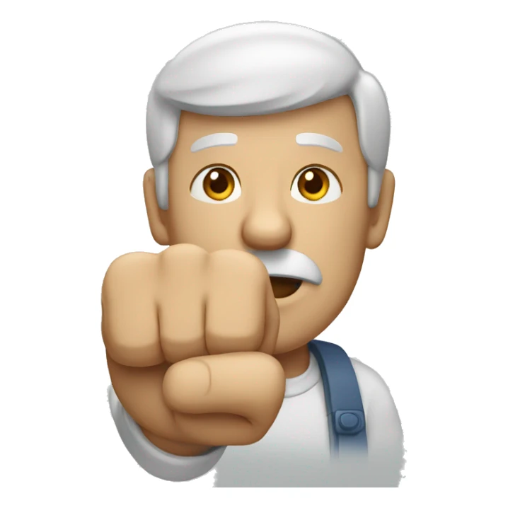 Grandpa shaking fist sticker