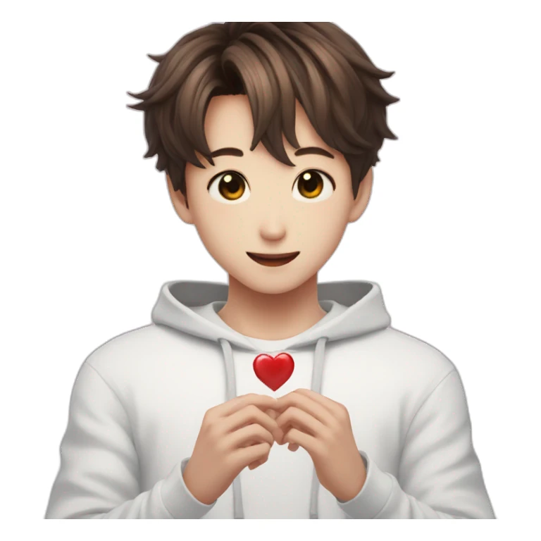 Jungkook gives a heart sticker