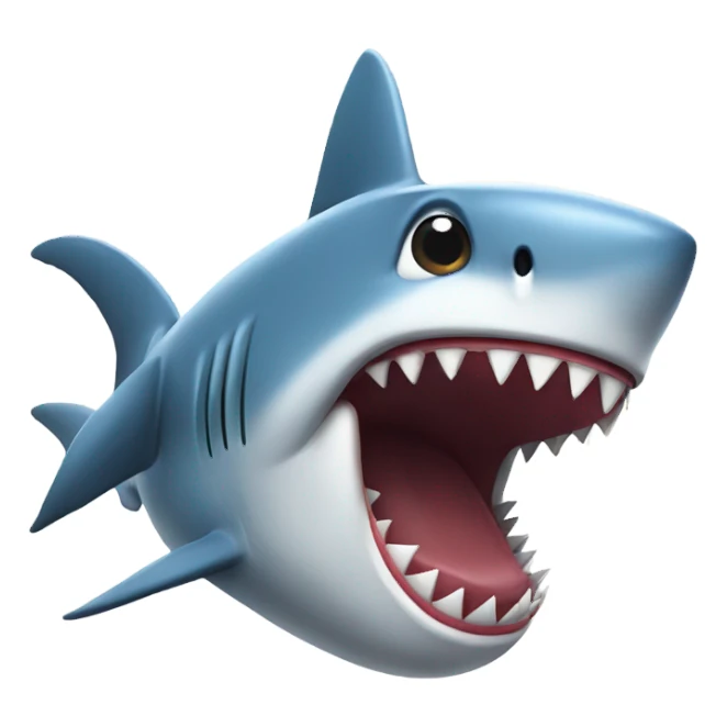 Shark talking on a cellphone  sticker