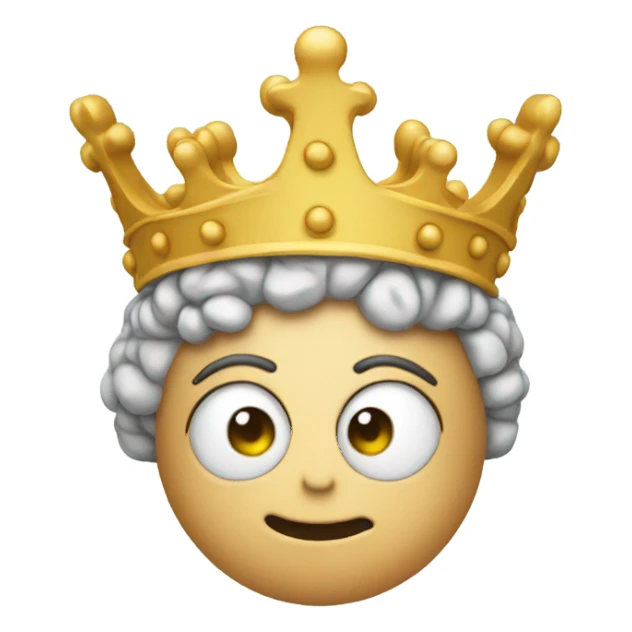 Brain wearing crown sticker