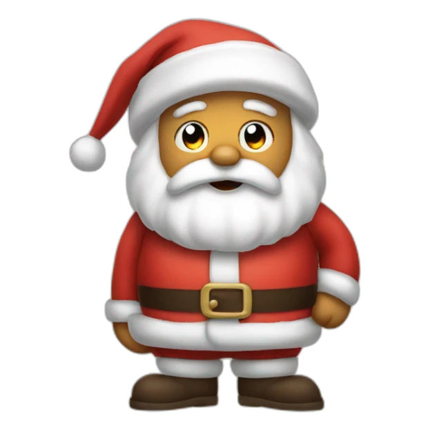 sad santa doing a big thumbs down sticker