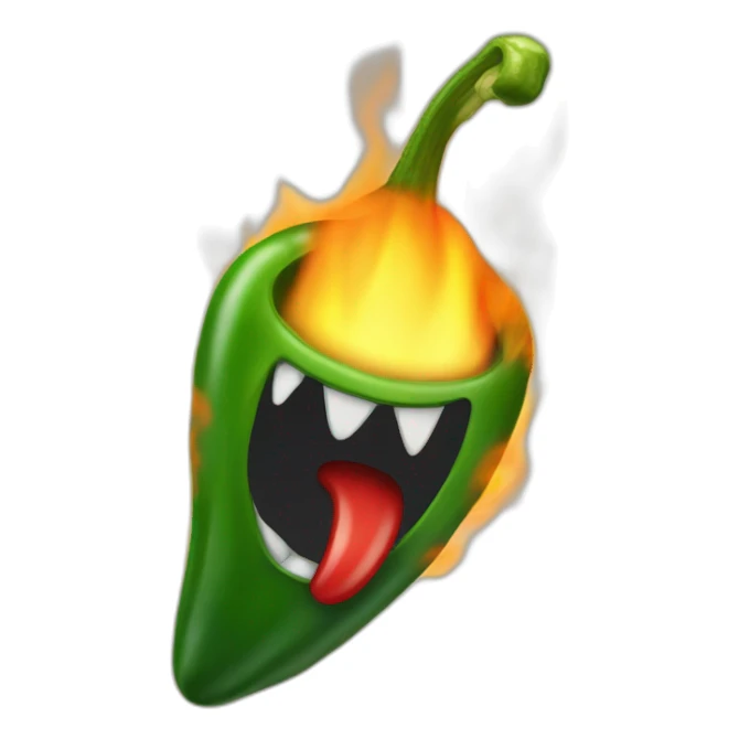 SPICY MONSTER JALAPENO IN FIRE sticker