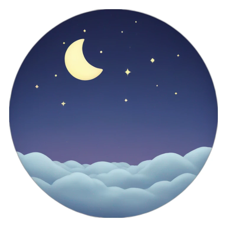 Moon night sticker