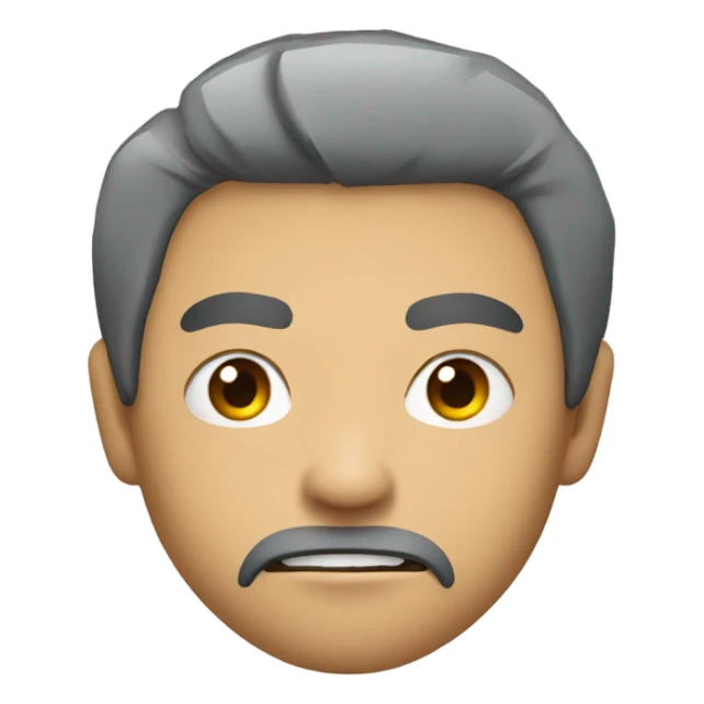 scary asian man  sticker