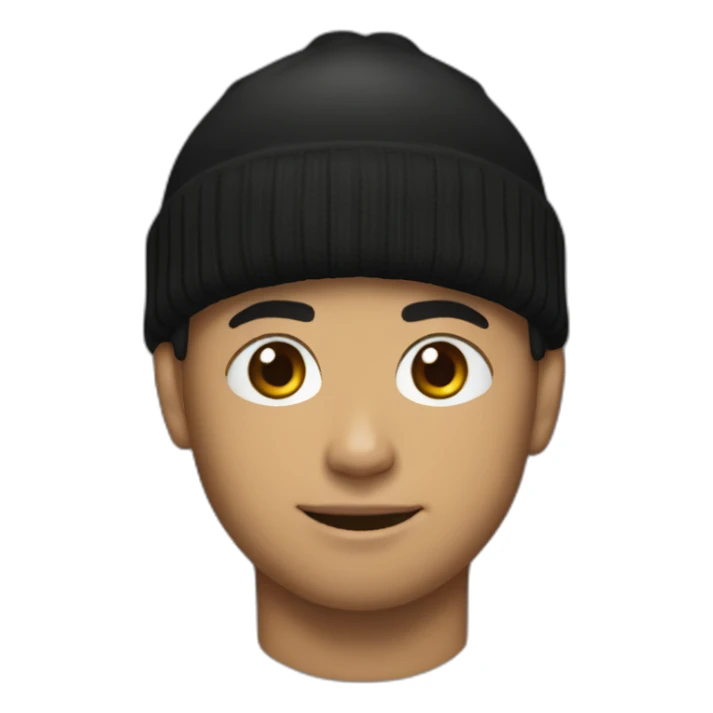 Ronaldo with black beanies sticker