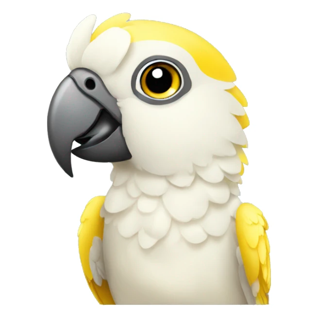 Happy Yellow Corella Parrot sticker