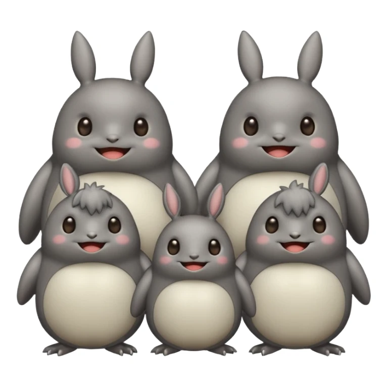 famille de totoros sticker