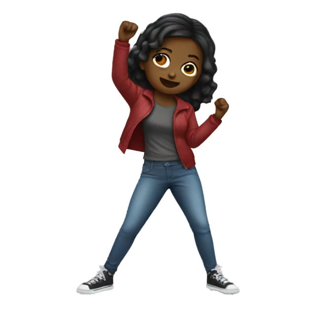black girl dab sticker