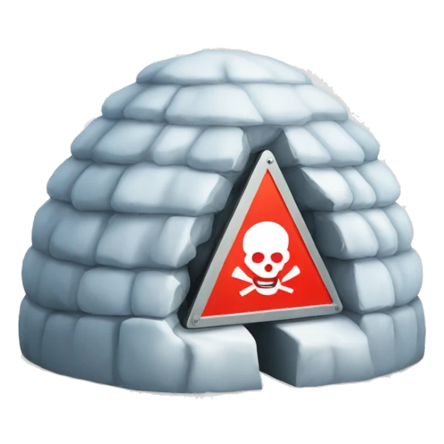 igloo danger sign sticker