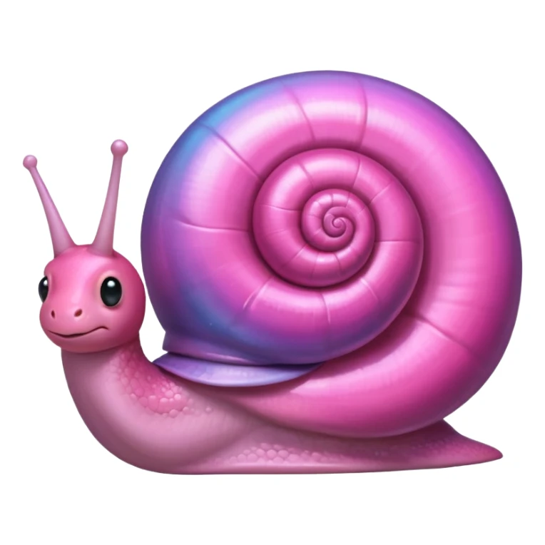 pink shiny snail sticker